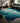 Green Blue Handmade Modern Artistic Fluid Design Wool Carpet