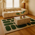 Verdant Rhythm Wool Rug – Modern Abstract Design