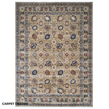 Mogul Camel Persian Silk Carpet & Rug
