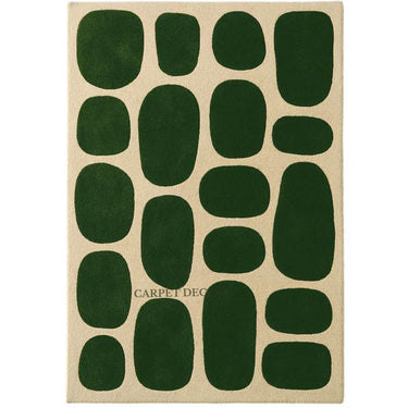 Verdant Rhythm Wool Rug – Modern Abstract Design