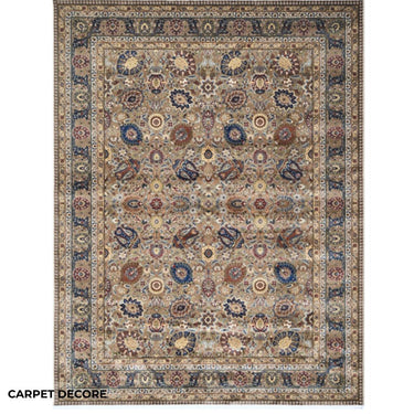 Mogul Brown Persian  Silk Carpet & Rug
