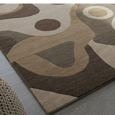 Handmade Wool Rug – Beige Modern Abstract Design