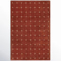 Rust Grid Wool Rug – Modern Minimal Hand-Tufted Carpet