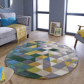 Modern Luxury Wool Carpet Hand-Tufted Round Rug