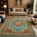 Turquoise Royal Medallion Persian Carpet