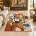 Terra Form Abstract Geometric Wool Carpet