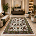 Emerald Garden Persian Silk Carpet & Rug