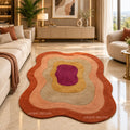 Terra Waves Abstract Organic Wool Carpet