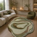 Verdant Contours Hand Tufted Wool Rug