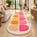 Coral Harmony Geometric Wool Rug