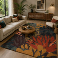 Midnight Oasis Hand Tufted Wool Rug