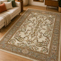 Mogul Ivory Floral Silk Carpet & Rug