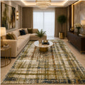 Imperial Olive Abstract Carpet
