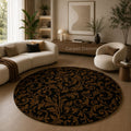 Regal Noir Hand Tufted Wool Round Rug