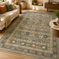 Mogul Green Persian Silk Carpet & Rug