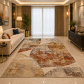 Abstract Earth Tones Designer Carpet