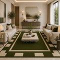 Verde Luxe Hand-Tufted Border Wool Rug