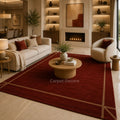 Crimson Luxe Hand-Tufted Wool Rug