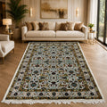 Royal Kashan Ivory Persian Machine Made Carpet & Rug