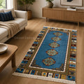 Sky Blue Heritage Runner Rug