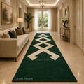 Imperial Emerald Geometric Runner Carpet