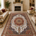 Royal Ivory Persian Medallion Wool Rug