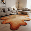 Handmade Modern Orange Gradient Wool Carpet