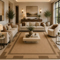 Sandstone Luxe Hand-Tufted Border Wool Rug