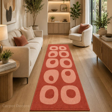 Terracotta Orbit Geometric Hand Tufted Wool Runner
