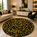 Imperial Gold Hand Tufted Wool Round Rug