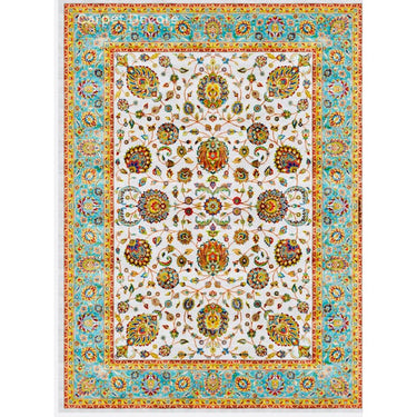 Imperial Turquoise Floral Persian Rug