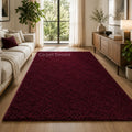 Burgundy Plush Shag Rug