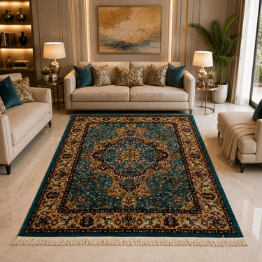 Imperial Teal Heritage Persian Wool Carpet & Rug