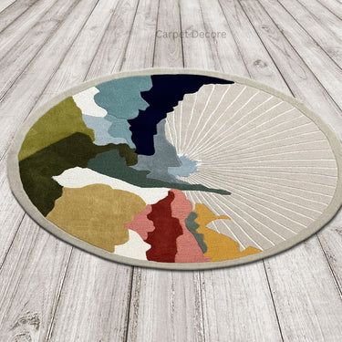 Abstract Pattern Custom Made Round Rug