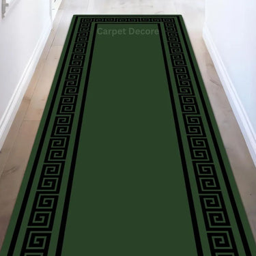 Emerald Royale Greek Key Runner Rug