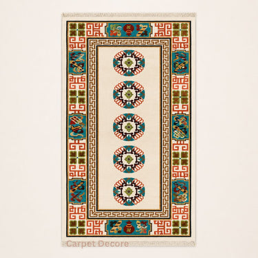 Ivory Heritage Geometric Runner Rug
