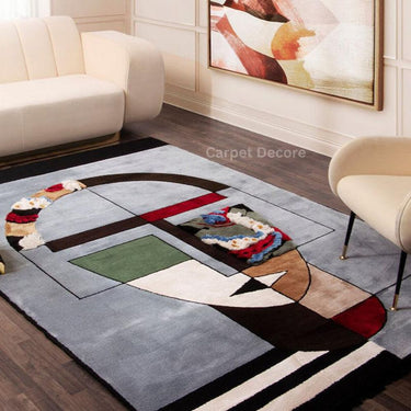 Cubist Muse Hand Tufted Wool Rug