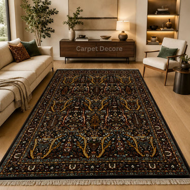 Royal Ebony Tree of Life Persian Carpet & Rug