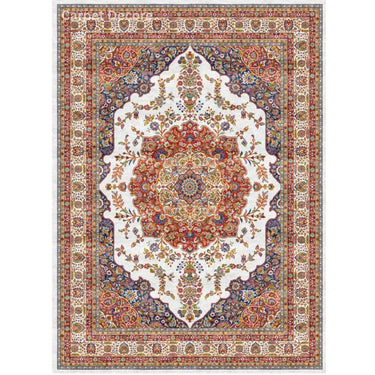 Royal Ivory Persian Medallion Wool Rug