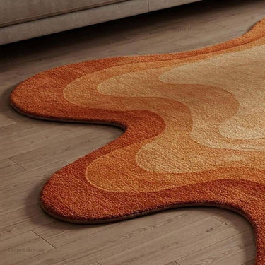 Handmade Modern Orange Gradient Wool Carpet