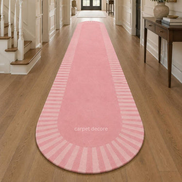 Blush Radiance Striped Wool Runner Rug