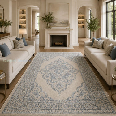 Aurelia Hand-Tufted Ornate Border Wool Rug