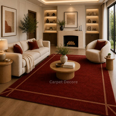 Crimson Luxe Hand-Tufted Wool Rug
