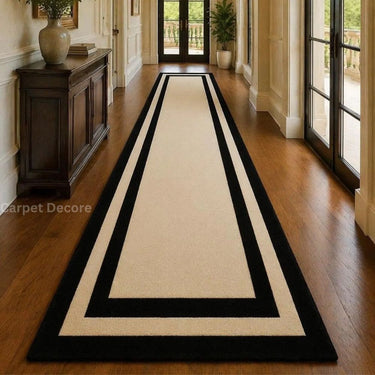 Ivory Noir Border Runner Rug