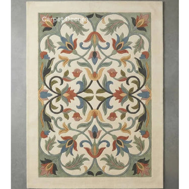 Verdant Bloom Hand Tufted Wool Rug