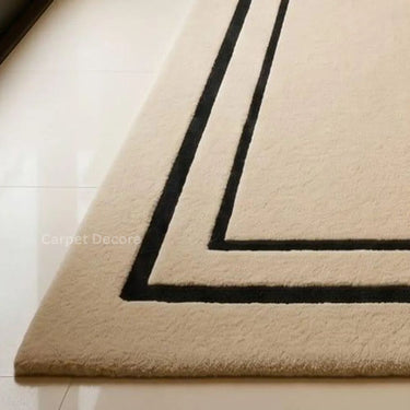 Monarch Noir Border Wool Runner Rug