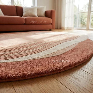 Blush Aura Abstract Hand Tufted Rug