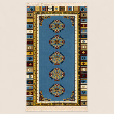 Sky Blue Heritage Runner Rug