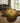 Handmade Retro Abstract Wool Rug – Brown, Green & Mustard Layered Design