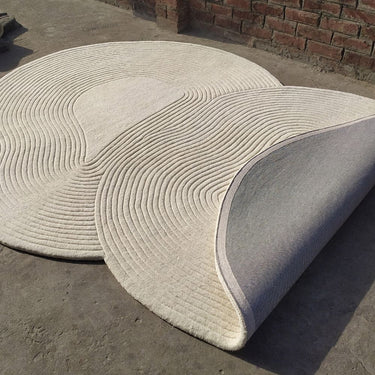 Handmade Modern Design Wool Textured Area Rug